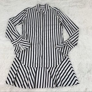 Equipment Daphne Striped shirt dress long sleeve